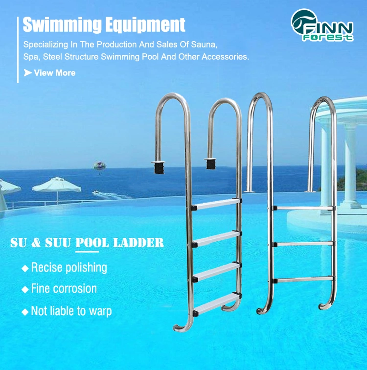 Manufacturer Supplies 304/316 Stainless Steel Swimming Pool Step Ladder